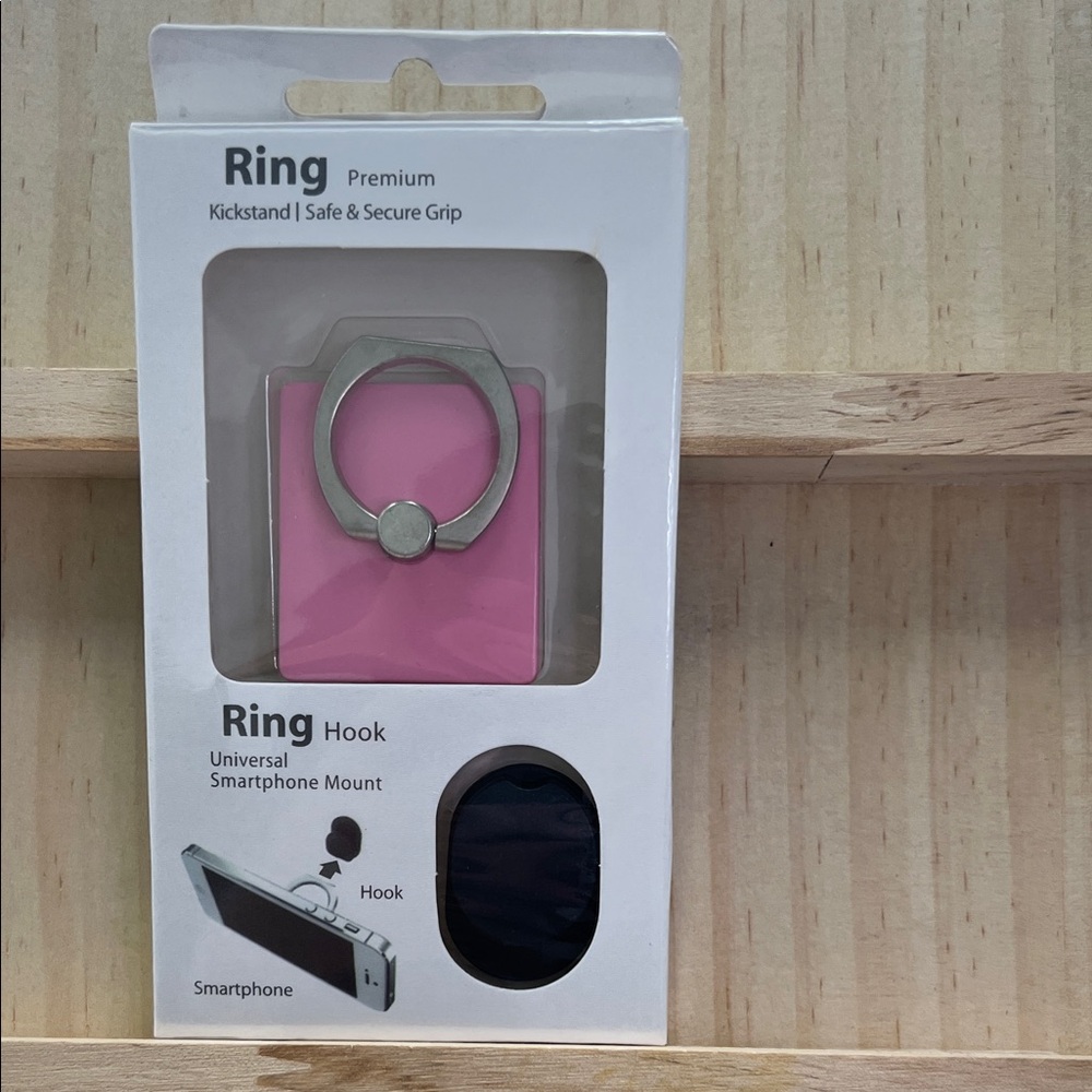 Pink Smartphone Ring Holder